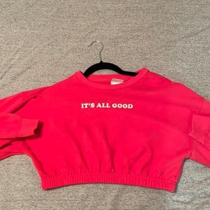 “It’s all good” Crop Top Sweater
